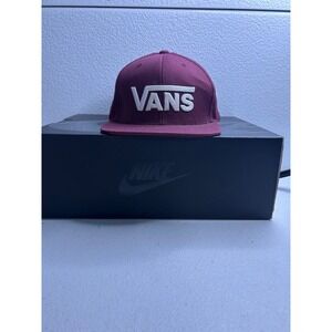 Vans Burgundy Snapback Embroidered Logo Adjustable Men #425